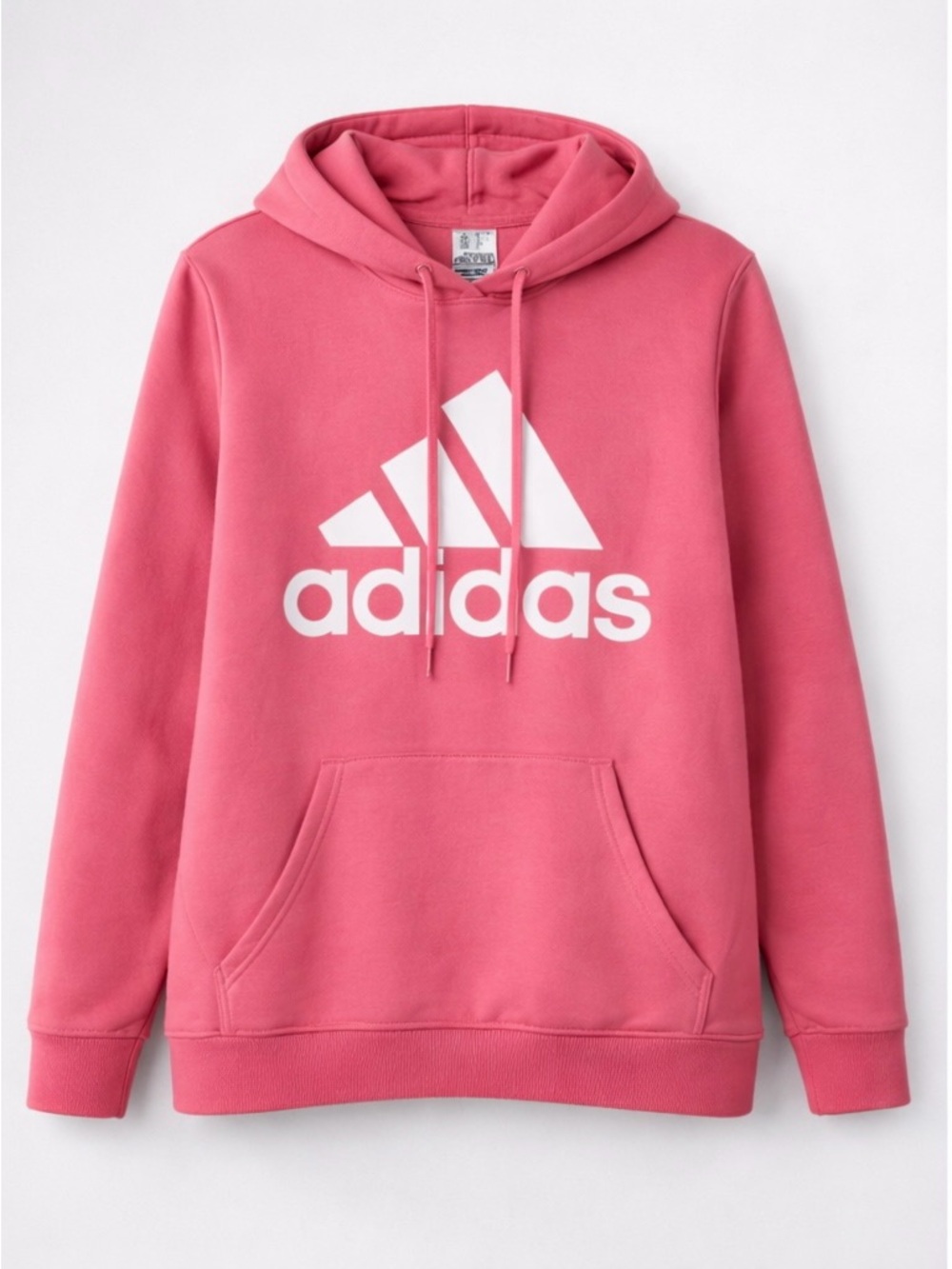 Adidas Pink Logo Hoodie Women’s Size Large Pullover Sweatshirt Pre-Owned